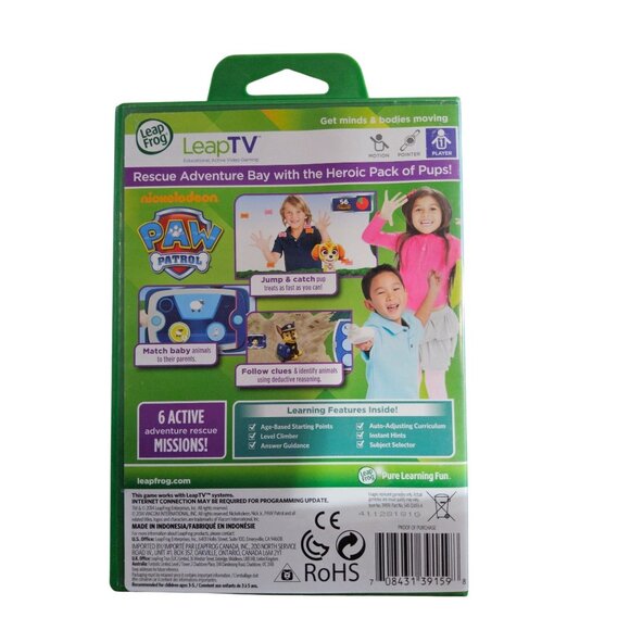 LeapFrog LeapTV Paw Patrol Science Learning Game For Pre-K To Kindergarten Kids - Picture 2 of 6